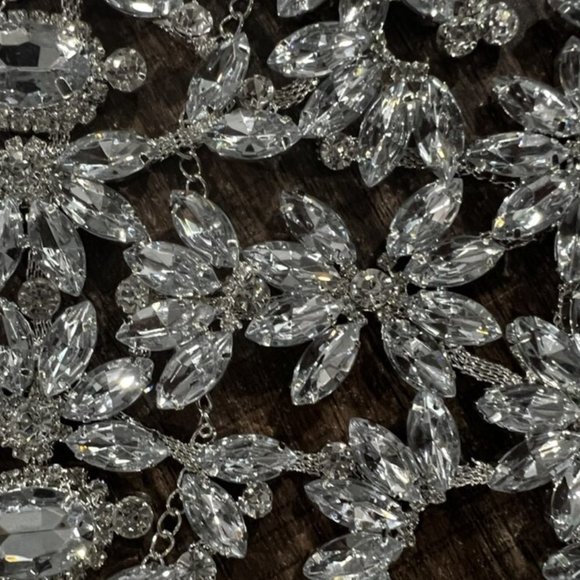 Crystal Full Face Mask Women Halloween Mask Masquerade Rhinestone Face Jewelry - Picture 6 of 8